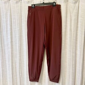 Athleta Brooklyn Jogger Lined Burgundy 10